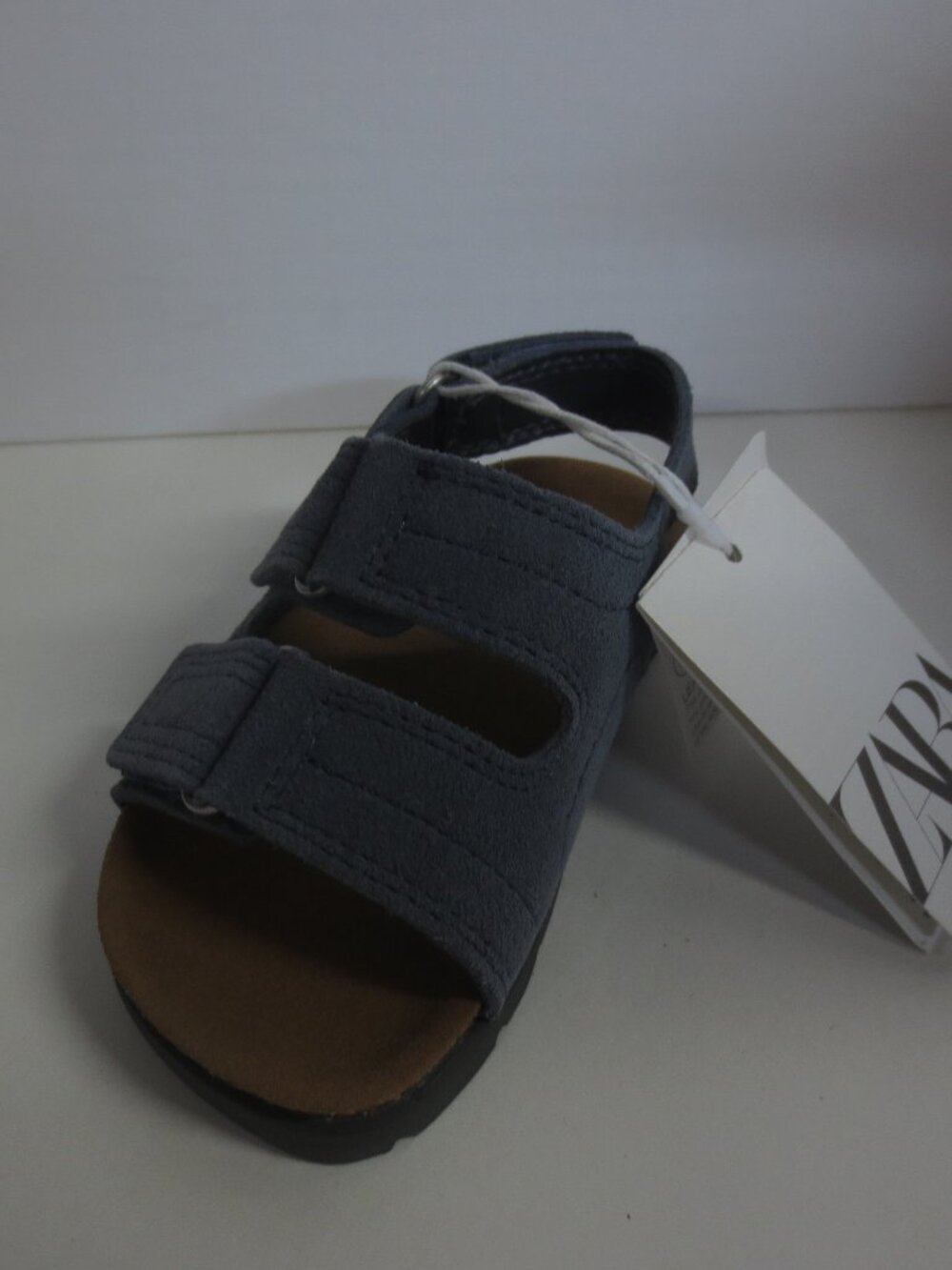 ZARA UNISEX TODDLER SUEDE SANDALS - BLUE - US TODDLER SIZE 5 1/2